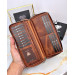 Large Zipper Wallet Genuine Leather Hazelnut Color