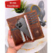 Wallet And Card Holder Real Leather Hazelnut Color
