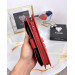 Genuine Leather Wallet Red Color Handle