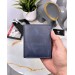 Genuine Leather Wallet Open To Side Tumbled Leather Navy Blue Color 2042