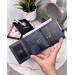Genuine Leather Wallet Open To Side Tumbled Leather Navy Blue Color 2042
