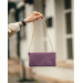 Genuine Leather Women's Bag Purple Color With Chain