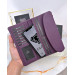 Women's Hand Wallet Purple Color Genuine Leather