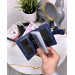Small Card Holder Genuine Leather Navy Blue