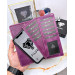 Purple Wallet And Card Holder Genuine Leather With Phone Compartment