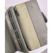 Saddlery Stitched Wallet Khaki Color Real Leather