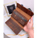 Stitched Wallet Lux Genuine Leather Hazelnut Color