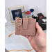 Small Card Holder Powder Color Genuine Leather