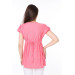 Maternity Blouse In Combed Viscose With A Pleated Collar 1067