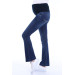 133-Double Rivet Half Spanish Leg Maternity Jeans