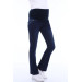 133-Double Rivet Half Spanish Leg Maternity Jeans