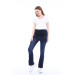 133-Double Rivet Half Spanish Leg Maternity Jeans