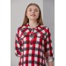 3018-Viscose Plaid Maternity Shirt-Tunic