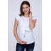 Short-Sleeve Maternity T-Shirt With Stork Print