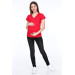 3158-V Neck Short Sleeve Maternity T-Shirt