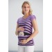 3190-Pregnant Striped Facing Baby Humorous T-Shirt
