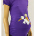 Maternity T-Shirt With Baby And Flying Stork Print