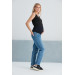 4523-Mother Cut Ankle Length Flexible Maternity Jeans