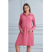 Polo Collar Breastfeeding Maternity Tunic-Dress