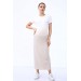 6222-Pleated Pregnant Pencil Skirt