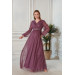 A0024-Sim Pointed Tulle Maxi Maternity Evening Dress-Babyshower Dress