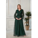 A0024-Sim Pointed Tulle Maxi Maternity Evening Dress-Babyshower Dress