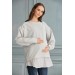 B071-Line Combined Two Yarn Combed Maternity Sweatshirt-Tunic