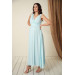 O7052-Baby Shower Maternity Chiffon Evening Dress
