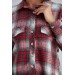 O7230-Soft Texture Plaid Lumberjack Maternity Shirt-Tunic