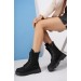 Women's Zipper And Lugged Boots