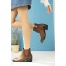 Women's Tank Pointed Molded Short Half Boots