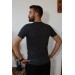 Anthracite Printed Short Sleeve Crew Neck T-Shirt