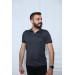Men's Anthracite Short Sleeve Polo Neck Style T-Shirt 3025-10