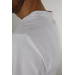 Men's White V-Neck Slim Fit Short Sleeve T-Shirt