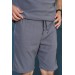 Men's Gray Corded Flato Pocket Style Shorts