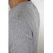 Men's Gray V-Neck Slim Fit Short Sleeve T-Shirt