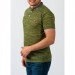Men's Khaki Digital Print Polo Neck Short Sleeve T-Shirt