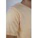 Men's Yellow Slim Fit V Neck Short Sleeve T-Shirt 2001S