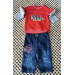 Baby Boy Red Sweatshirt Jeans 2 Piece Set