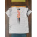 Boy White Color Crew Neck Short Sleeve Printed T-Shirt