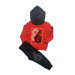 Boy Red Hooded Tracksuit Set