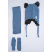 Boys Blue 3-Piece Scarf Beanie Glove Set
