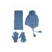 Boys Blue 3-Piece Scarf Beanie Glove Set