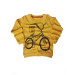 Boy's Yellow Crew Neck Long Sleeve Printed Sweatshirt