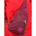 Women's Burgundy Crinkle 3 Pocket Shoulder Crossbody Bag