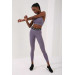 Women's Lilac Letter Belt Slim Fit Slim Fit Sport Leggings