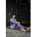 Women's Lilac High Waist Digital Print Sport Leggings