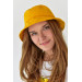 قبعة دلو نسائية قطنية لون اصفر