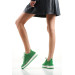 Women's Green Knit Patterned Sneaker Sneakers
