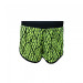 Women's Green Black Patterned Sports Shorts
